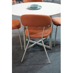 Kit 2 Cadeiras Jantar Moderna Design Lançamento Terracota/champagne Linho - 5