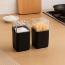 Ver imagem 2 de Kit Saleiro Pimenteiro Paliteiro Mesa Preto Coza Porta Condi