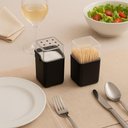 Ver imagem 5 de Kit Saleiro Pimenteiro Paliteiro Mesa Preto Coza Porta Condi