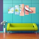 Ver imagem 4 de Quadro Decorativo Dentista Odontologia Consultórios Interiores Mosaico 5 Peças Com Moldura