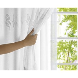 Cortina Cozinha Duplex 3,00 x 1,20 Bella Janela - Branco - 2