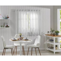 Cortina Cozinha Duplex 3,00 x 1,20 Bella Janela - Branco - 1