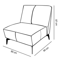 Poltrona de Couro Vintage Nude - PR Móveis - 9