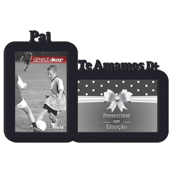 Porta-retrato Quadro Para Presentear Decorar Pais Pai Te Amamos Demais Presente Criativo Preto - 1