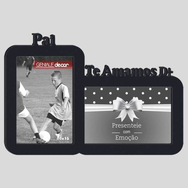 Porta-retrato Quadro Para Presentear Decorar Pais Pai Te Amamos Demais Presente Criativo Preto - 2
