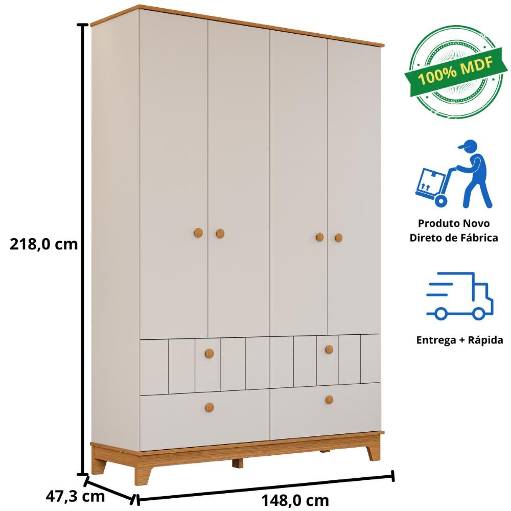 Quarto Bebê Completo Berço Americano Guarda Roupas 100% Mdf - 8