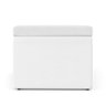 Calçadeira Baú Navi 160 para Cama Queen A-013 Couro Branco Aradecor - 4