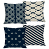 Kit com 4 Capas para Almofadas Decorativas Abstrato Conchas - 1