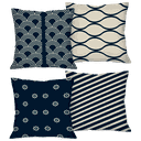 Ver imagem 1 de Kit com 4 Capas para Almofadas Decorativas Abstrato Conchas
