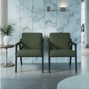 Ver imagem 1 de Kit 2 Poltronas Decorativas Madeira Maciça Jequitibá Tecido Algodão Flávia