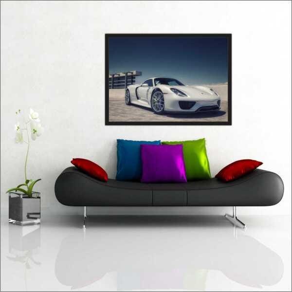 Quadro Carros Porsche Salas Quartos Com Moldura O - 2