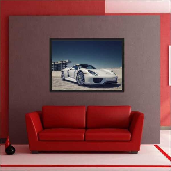 Quadro Carros Porsche Salas Quartos Com Moldura O - 4