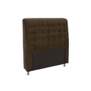 Ver imagem 1 de Painel de Cama Box Estofada Solteiro Dama Plus Suede Marrom Chocolate - Simbal