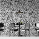 Ver imagem 2 de Papel de Parede Casual Café em Estilo Desenhos Gh Papel de Parede 2,5m