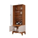 Ver imagem 3 de Cristaleira com 4 Portas e 3 Prateleiras Dj Móveis Joile Freijó Off White