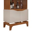 Ver imagem 5 de Cristaleira com 4 Portas e 3 Prateleiras Dj Móveis Joile Freijó Off White