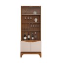 Ver imagem 2 de Cristaleira com 4 Portas e 3 Prateleiras Dj Móveis Joile Freijó Off White