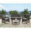 Ver imagem 1 de Kit Conjunto para Jardim e Varanda com 2 Poltronas 1 Sofá e 1 Mesa de Centro Completo