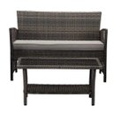 Ver imagem 3 de Kit Conjunto para Jardim e Varanda com 2 Poltronas 1 Sofá e 1 Mesa de Centro Completo