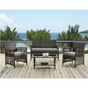 Ver imagem 5 de Kit Conjunto para Jardim e Varanda com 2 Poltronas 1 Sofá e 1 Mesa de Centro Completo