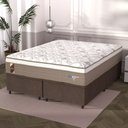 Ver imagem 2 de Cama Box Baú Casal Queen Colchão Molas Ensacadas Guarda Costas Alameda Probel 158x198x71cm Suede