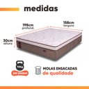 Ver imagem 4 de Cama Box Baú Casal Queen Colchão Molas Ensacadas Guarda Costas Alameda Probel 158x198x71cm Suede