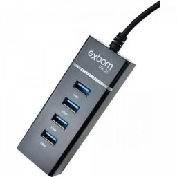 Hub USB 3.0 4 Portas Uh-30 Preto Exbom - 1