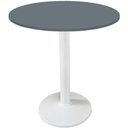 Ver imagem 1 de Mesa Zeta Ferro Branco 75 Cm (alt) Disco Redondo Tampo Mdp Redondo 80 Cm (larg) X 2,50 Cm Alt