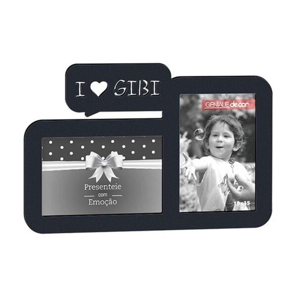 Porta-Retrato Quadro Para Decorar Kids Gibi Presente Pra Quem Ama Quadrinhos Preto - 1