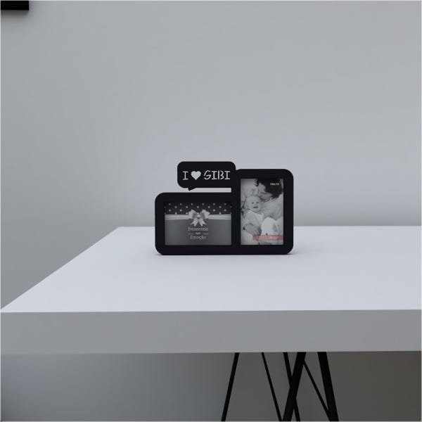 Porta-Retrato Quadro Para Decorar Kids Gibi Presente Pra Quem Ama Quadrinhos Preto - 3