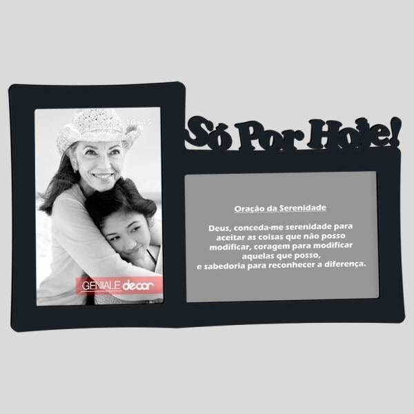 Porta-retrato Quadro Para Decorar Presentear Lemas Só Por Hoje Frase Motivacional Preto - 2