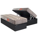 Ver imagem 3 de Conjunto Box Baú Solteiro: Colchão Espuma Paropas D45 Pasquale Gray + Base Crc Suede Gray (88x188)