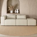 Ver imagem 2 de Sofá 3 Lugares com Puff para Sala Living 298cm Austin P08 Linho Itacaré Off White - Lyam Decor