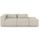 Ver imagem 3 de Sofá 3 Lugares com Puff para Sala Living 298cm Austin P08 Linho Itacaré Off White - Lyam Decor