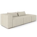 Ver imagem 1 de Sofá 3 Lugares com Puff para Sala Living 298cm Austin P08 Linho Itacaré Off White - Lyam Decor