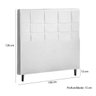 Cabeceira Casal 140cm Alloure Material Sintetico Branco ITFlex - 2