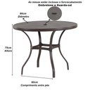 Ver imagem 6 de 4 Cadeiras e Mesa Tampo Ripado Área Jardim Varanda Piscina Azul Dark