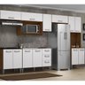 Cozinha Modulada 08 Peças Milena 2731 Marrom Branco Milani Movelaria - 1