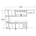 Ver imagem 3 de Cozinha Modulada 06 Peças Milena 2737 Marrom Milani Movelaria