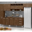Ver imagem 1 de Cozinha Modulada 06 Peças Milena 2737 Marrom Milani Movelaria