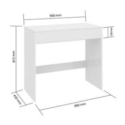 Penteadeira Escrivaninha Isa Branco Com Espelho Fellicci Moveis - 4 Penteadeira Escrivaninha Isa Branco Com Espelho Fellicci Moveis - 4