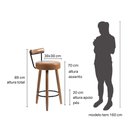 Ver imagem 6 de Kit 04 Banquetas Alta para Cozinha Área Gourmet Nápoles Couríssimo Amarula - Desk Design