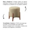 Puff Banqueta Decorativo Redondo Sala Estar Paris Suede Bege - 5