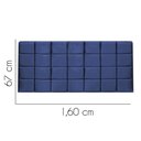 Ver imagem 2 de Painel Estofado Luxo Clara 160cm Queen Size para Cama Box Corino Azul Marinho - Gat Magazine