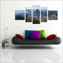 Ver imagem 1 de Quadro Decorativo Cidade Rio De Janeiro Salas Interiores Mosaico 5 Peças Com Moldura
