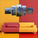 Ver imagem 2 de Quadro Decorativo Cidade Rio De Janeiro Salas Interiores Mosaico 5 Peças Com Moldura