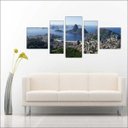Ver imagem 3 de Quadro Decorativo Cidade Rio De Janeiro Salas Interiores Mosaico 5 Peças Com Moldura