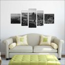 Ver imagem 3 de Quadro Decorativo Cidade Rio De Janeiro Salas Interiores Mosaico 5 Peças Com Moldura