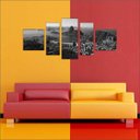 Ver imagem 4 de Quadro Decorativo Cidade Rio De Janeiro Salas Interiores Mosaico 5 Peças Com Moldura