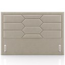 Ver imagem 5 de Cabeceira Cama Box Casal 140cm Estofada Nora P05 Veludo Bege
